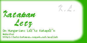 katapan letz business card